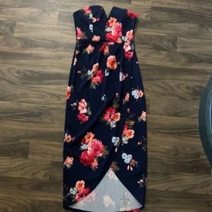 Navy blue Floral dress
